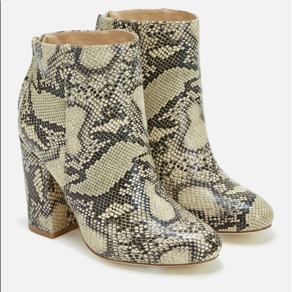 JustFab Magdalena Snakeskin Booties